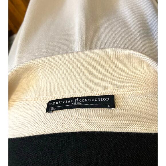 Peruvian Connection Skirt Sweater Large Beige D Orsay Knit‎ Lagen look Midi - Picture 4 of 8